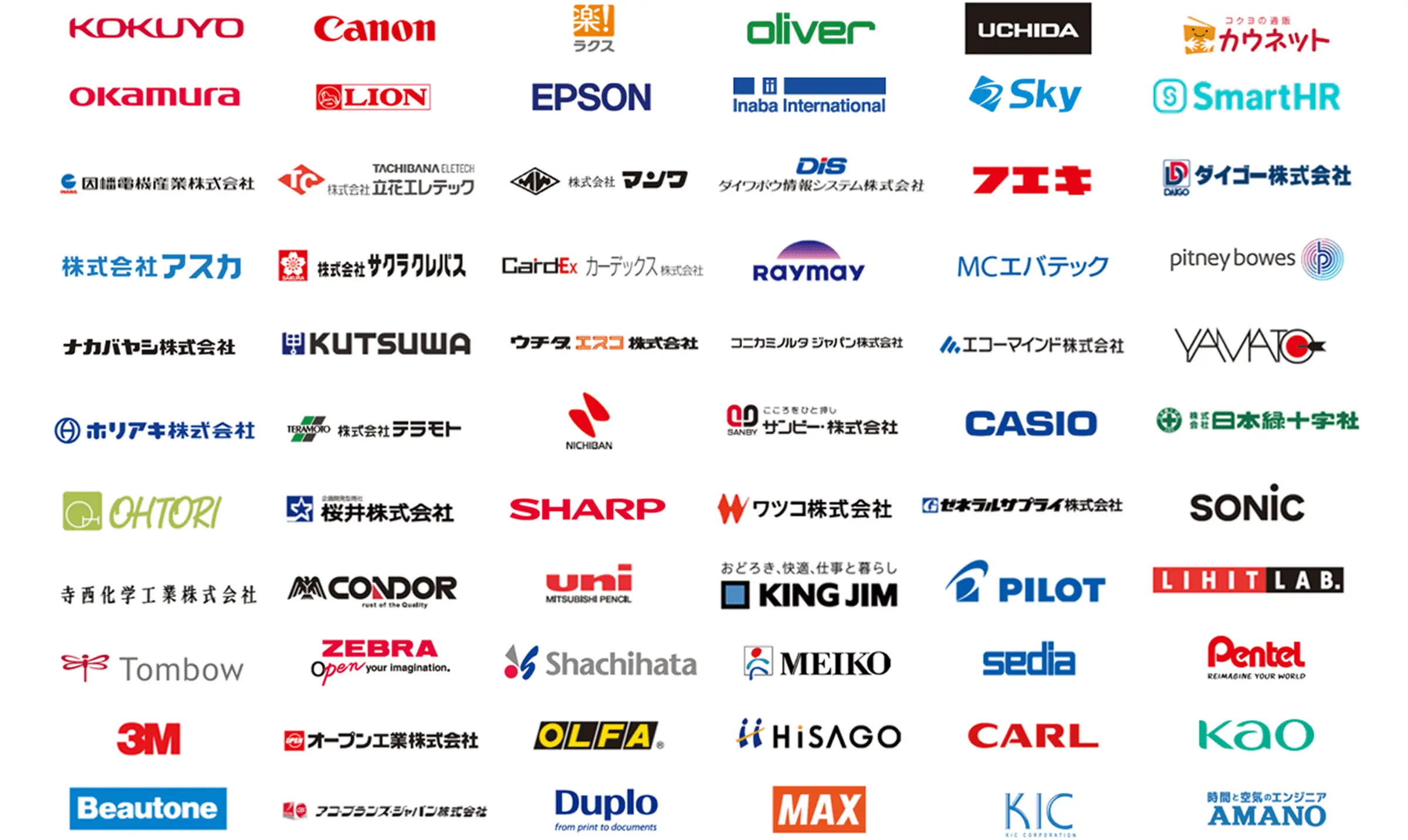 出店メーカー一覧のリスト